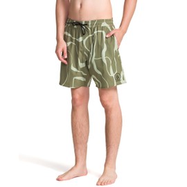Volcom Men's 17" Swim Surf Trunk Boardshort, Martini Olive, XX-Large