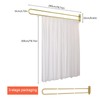 Privacy Partition Curtains, U-Shape Room Divider, Metal Support Wall Mounted