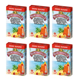 Margaritaville Caribbean Fruit Punch Drink Mix - Pack of 6-6 Per Box - 36 Total Servings - Singles To Go - Low Calorie Powdered Drink Mix - Just Add Water