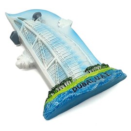 Dubai Burj Al Arab Fridge Magnet, 3D Magnet Travel Sticker Souvenirs, Global Landmarks, Must-Have Featuring Iconic Cities like Dubai, London, Paris, and More (Dubai-Burj Al Arab)
