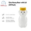 CLEARVIEW CONTAINERS 12oz Honey Bears (12oz Translucent Bear, Yellow Lid