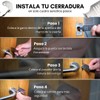 40g Stainless Steel Portable Door Lock Without Holes Internal Latch