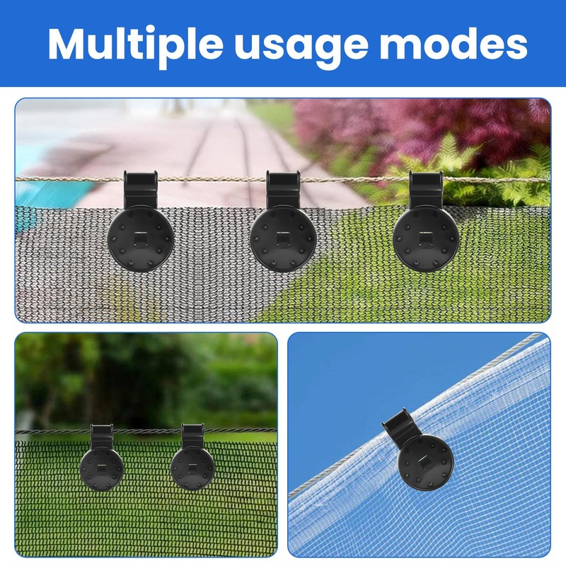 HATJICB Sunscreen Net Clips Heavy Duty Plastic Shade Cloth Clips