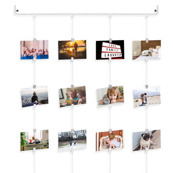 Hanging Rail Kids Arts Projects Crafts Display Photo Organizer with