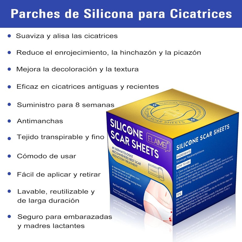 Cinta de Silicona para Cicatrices EWIEIAA de 3 Metros -