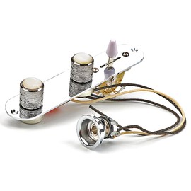 WLDJXLGL Electric Guitar Pro Loaded Control Plate Guitar Pre-Wired 3-Way Replacement Tone With White Shell Knob for Telecaster Control Plate Electric Guitar-Silver