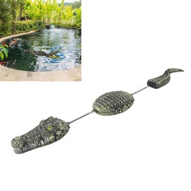 Floating Alligator Decoy, 3 Section Simulation Floating Crocodile, 32.9Inch Alligator Statue, for Garden Pond Backyard Decoration