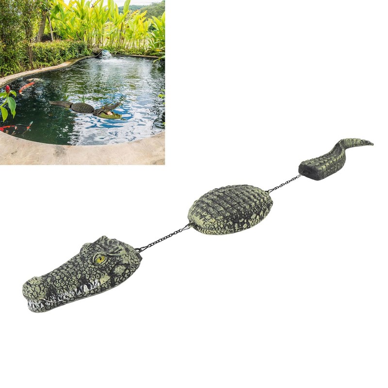 Floating Alligator Decoy, 3 Section Simulation Floating Crocodile, 32.9Inch Alligator