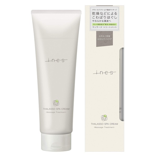 Ines Talasso Spa Cream (Hair and Scalp Mud Pack), Massage Treatment [Naturally Derived Aroma Blend] Scalp Care 8.1 oz (230 g), Sandalwood & Jasmine Scent 8.1 oz (230 g) (1)