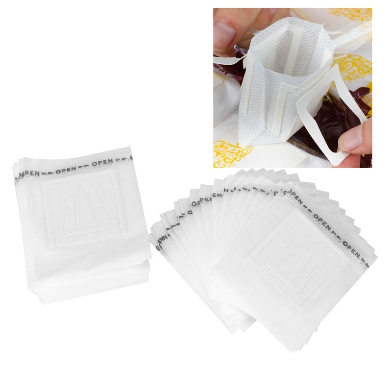 50pcs Disposable Hanging Ear Drip Coffee Filter Bag Portable Coffee