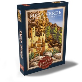 MyPuzzle Mesa Verde National Park - Sunrise at Cliff Palace, Vintage Travel Poster - Premium 1000 Piece Puzzle - MyPuzzle Special Collection by Havana Puzzle Company