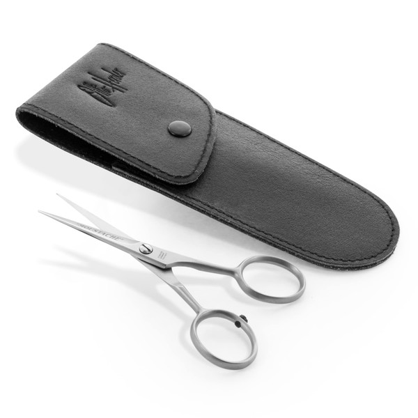 Beard scissors 10.8 cm from Solingen Otto Herder manicure made of stainless Solinger stainless steel with stopper and one-sided micro-teeth to trim beards carefully and reliably