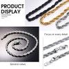 ChainsHouse Twisted Rope Chain with Jewellery Clasp, 316L Stainless Steel,