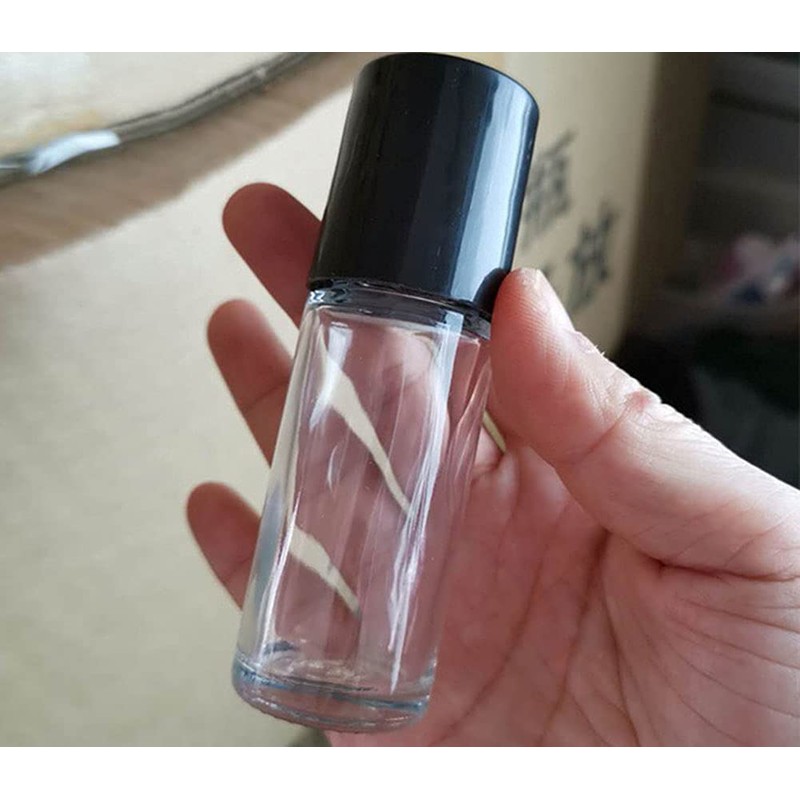 ConStore 2 Pcs 50ml/1.7oz Glass Deodorant Roller Bottle Empty Roll
