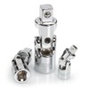 Gasea 3pcs 1/4" 3/8" 1/2" Drive Impact Universal Joint Socket