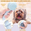 Dog Shower Attachment, Dog Bath Brush Sprayer with Soft Brush