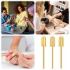 Telooco 3Pcs Gold Safety Nail Drill Bits Round Head Barrel