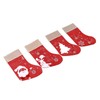 Christmas Stocking Decorative Cartoon Pattern Cuff Stocking Ornament for Tree