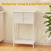 LAQUAL 10 Gallon Fish Tank Stand with Cabinet, Double Aquarium