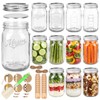 32oz Glass Mason Jars Wide Mouth 12-Pack with Airtight Lids