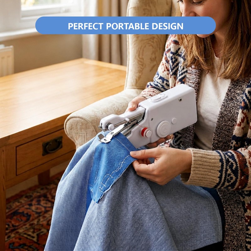 Handheld Sewing Machine, Mini Sewing Machine with Complete Accessory Kit,