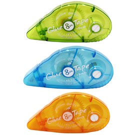 MingFontec 3 Stück Kleberoller 8 m x 8 mm Doppelseitiges Klebeband Roller Selbstklebende Kleberoller Fotokleber für Scrapbooking Fotoalbum Kartenherstellung Basteln Schüler Büro Zuhause Schule