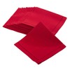 SARO 22 in. Square Classic Hemstitch Border Dinner Napkin Red