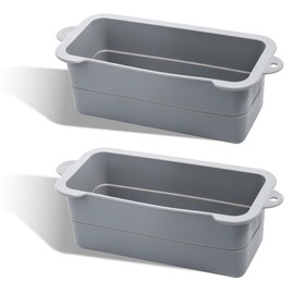 Chreyty 2 PCS Silicone Grease Cup Liners,Reusable Silicone Grease Catcher Cup Liner Grill Grease Tray for 36 28 22 17 Inch Griddle.(grey (grey)