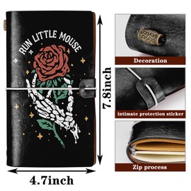 WHLBHG Zade Meadows Gift Skeleton Hand Gift Run little Mouse A6 Size Refillable Writing Journal Dark Romance Gift Skeleton Hand Gift (Run little mouseA6)