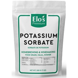 Potassium Sorbate (200g) by Elo’s Premium, Food Grade Great for Winemaking, Cooking and General Use, Packaged in Canada, Can Be Used As Preservatives