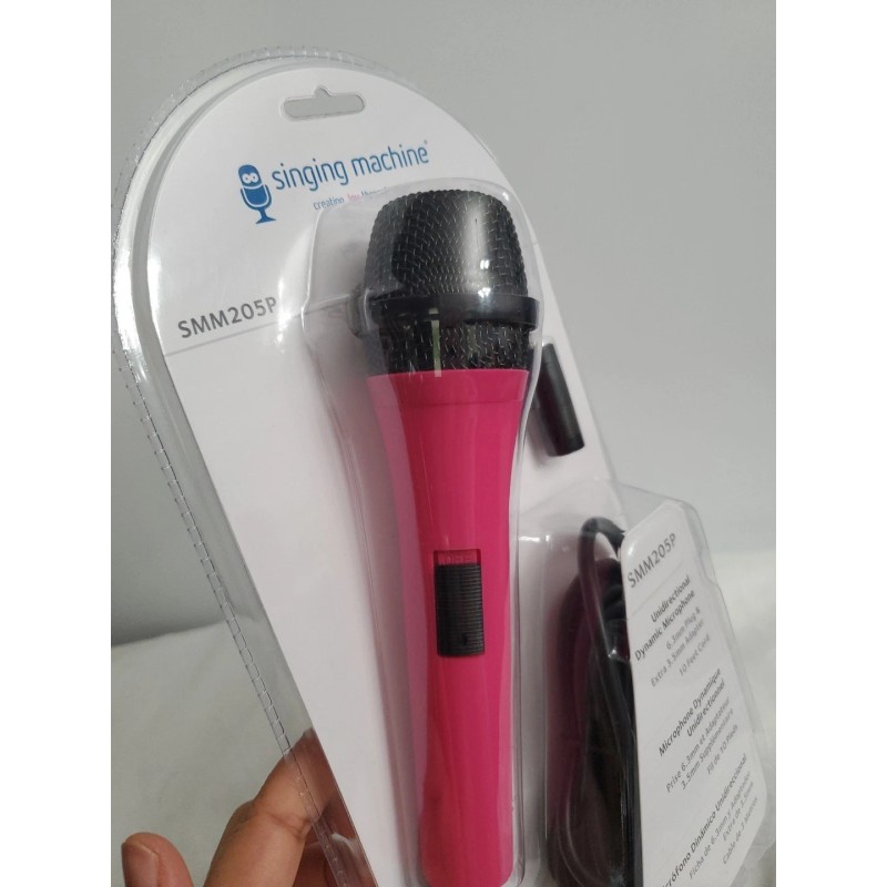 The Singing Machine Singing Machine Unidirectional Dynamic Microphone SMM205P Pink