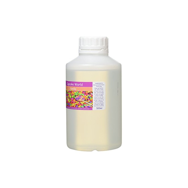 Cupcake World Intense Food Flavouring, Vanilla, 500 ml
