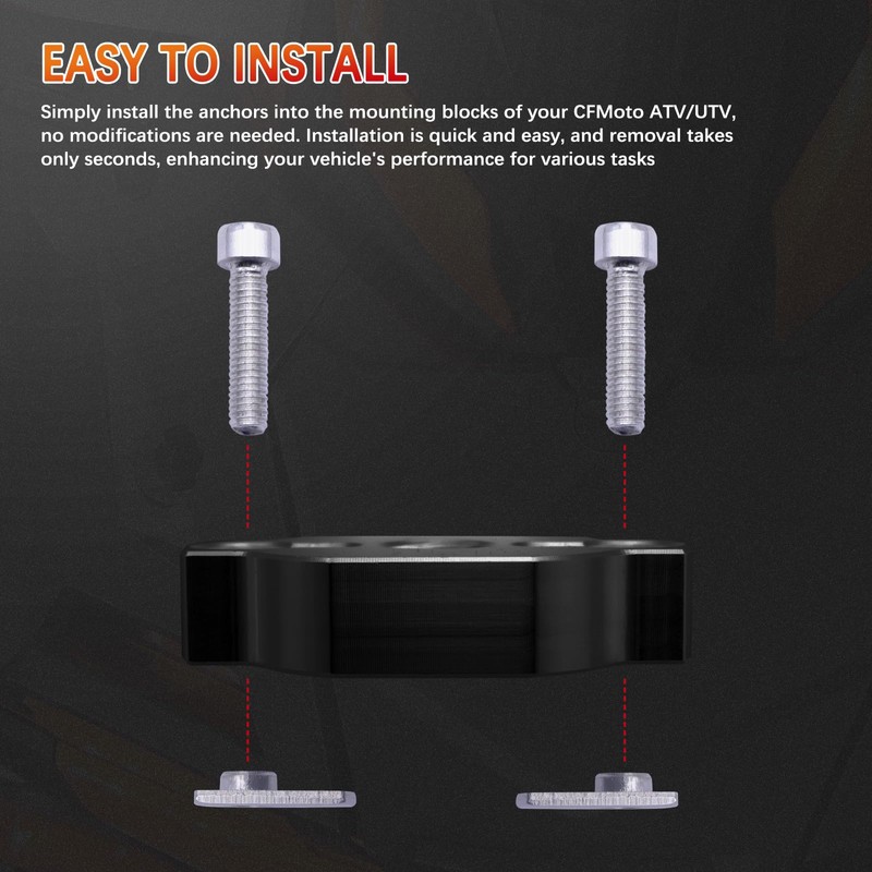 8 Set Heavy-Duty ATV/UTV Anchors Kit Tie Down Anchor for