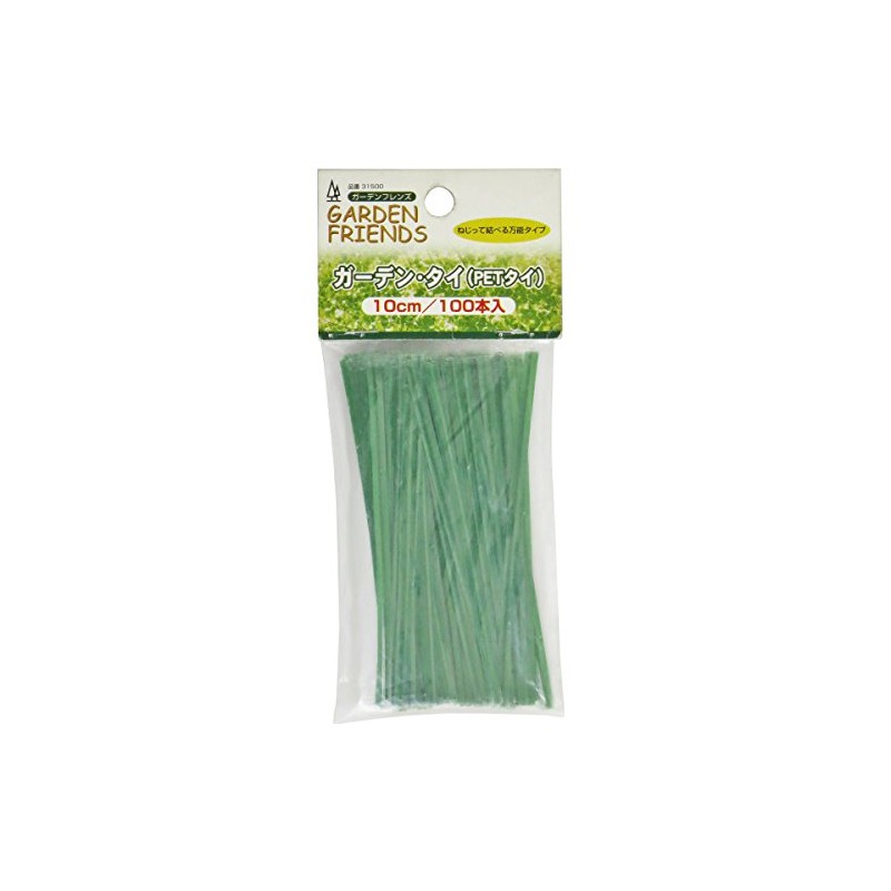 KONYO, Garden Ties, 100 Pieces, Green, 3.9 inches (10 cm)