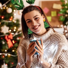 Christmas Earrings Colorful Christmas Tree Dangle Earrings for Women Cute Xmas Tree Drop Earrings for Women Decoration Jewelry Holiday Party Decorations Women Accessories