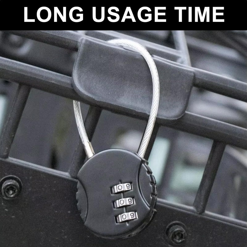 Padlocks with Code - 4-Pack Combination Padlock Set, 3-Digit Resettable,