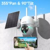 WOOLINK 2PK Solar Camera 4MP Wireless Security Camera Outdoor Solar