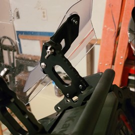 PACEWALKER CNC Adjuster Windshield Risers for Kawasaki KLR650 2022 2023 Motorcycle Windshield Bracket Adjustable Angle Heightening