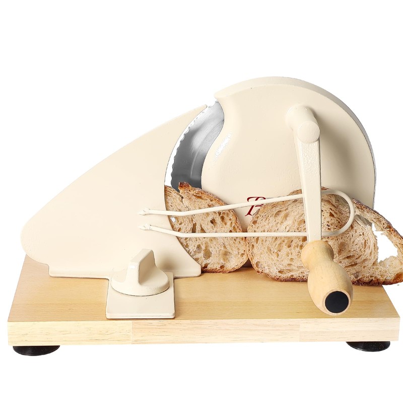 Brvclon Manual Bread Slicer for Homemade Sourdough,Adjustable Thickness,Hand Crank Bread