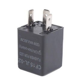 LED Flasher Relay, LED Flasher Non Polarity 12V 24V Universal ABS Normally Open Form Flash Relay CF15 JL-02 Replacement for Industry Electronic Automotive
