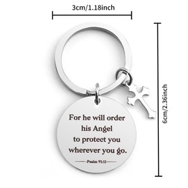 Kzikbxh Christian Gifts Keychain for Women Men, Bible Keychain, Bible Verse Gifts Keychain, Christian Bible Inspirational Keychains, Christian Keychain Gifts, Christian Gifts for Women Faith