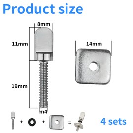 4 Stück Surfboard Finnenschraube,Surfbrett Schrauben,Edelstahl Surfbrett Finnen Schraube,Finnenschrauben,Universal Surfbrettschrauben,Finnenschraube Ersatzzubehör,Flossenschrauben für SUP Paddle