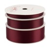 Zofrud 3 Rolls of Burgundy Double Faced Satin Ribbon -
