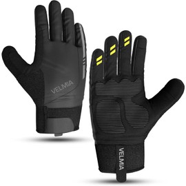 VELMIA Gloves for the Transitional Period, Cycling Gloves with Grip Print for a Secure Grip and Extra Robustness. Men's Cycling Gloves, MTB Gloves