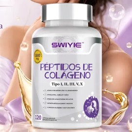 Colágeno Péptidos 1800mg 120 Cápsulas Mujer Hombre Piel Uñas