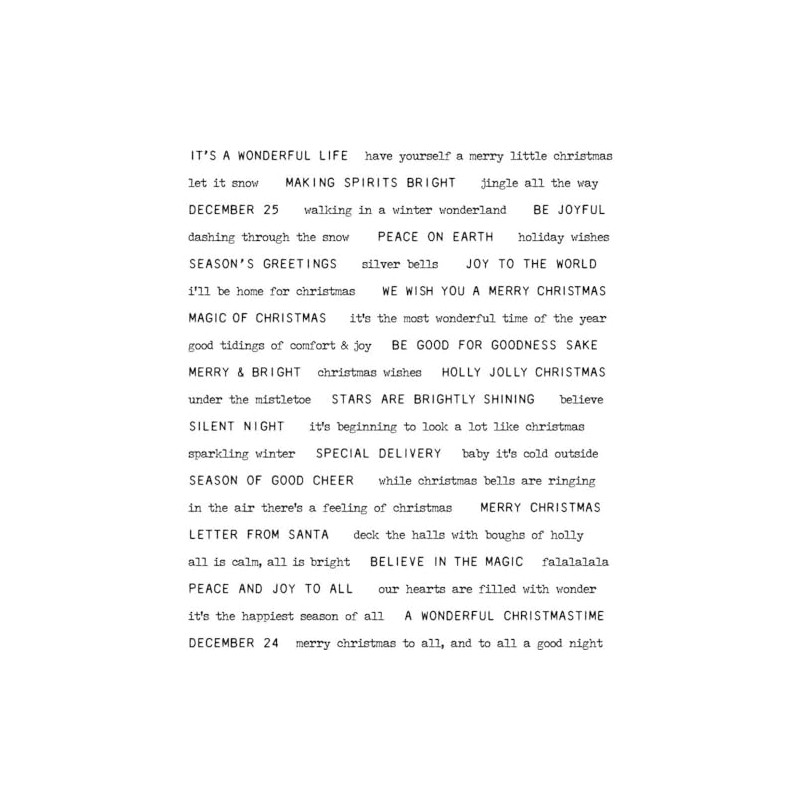 Stampers Anonymous Tiny Text Christmas, OSFA (CMS424)