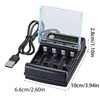 ZUDILYO 1.5V Alkaline Battery Charging Box 4 Slot Sliding Type