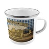 Lunarable Oktoberfest Metal Camping Cup, Cold Foamy Beer Mugs Cheers