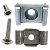 Fence Post Mount Double Rod Fence Silver 9006 + Butterfly