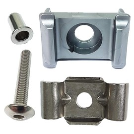 Fence Post Mount Double Rod Fence Silver 9006 + Butterfly V2 A Pack of 10)